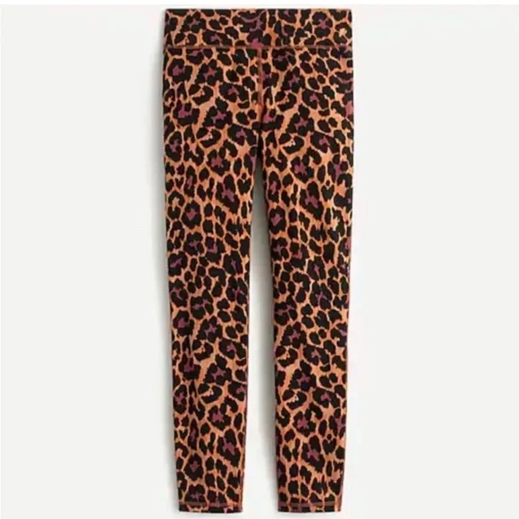 NWT J. Crew High Rise Weekend Leopard Print Legging Size Small - Picture 3 of 5
